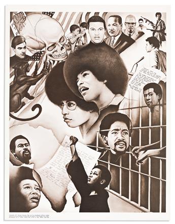 (BLACK POWER.) George 8X Stewart. Group of 9 posters featuring his artwork.